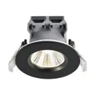 Lot 3x Nordlux Downlight Fremont Métal Noir 4.5W 345lm 36D - 827 Blanc Très Chaud | 85mm - IP65 - Dimmable