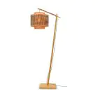 Good&Mojo Lampadaires Salon Bhutan Bambou Noir S | Convient pour 1x E27 